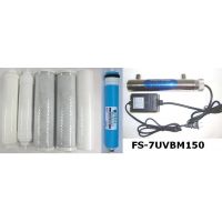 1 set 7 pcs RO DI UV Spare Replacement Filters 150 GPD membrane